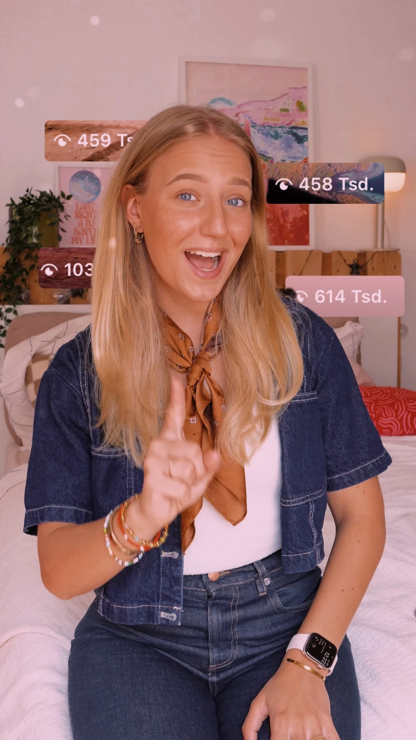 Sophia Maus, UGC-Creatorin aus Marburg, in ihrem Reel-Setup